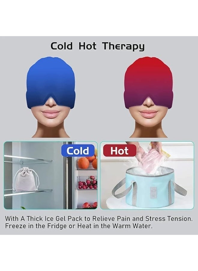 Filly GEL ICE COVERED Migraine Relief Cap - Cold Therapy Headache Relief Cap with Ice Pack Mask for Migraine, Tension, Sinus & Stress, Fitting Head Gel Ice Cap, Cold Therapy Ice Head Wrap - Image 5
